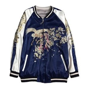 OPENING CEREMONY Reversible Embroidered Silk-satin Jacket Sukajan Muraya…